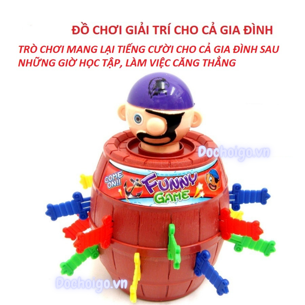 Thùng hải tặc size lớn 20cm, đồ chơi giải trí vui nhộn cho mọi lứa tuổi