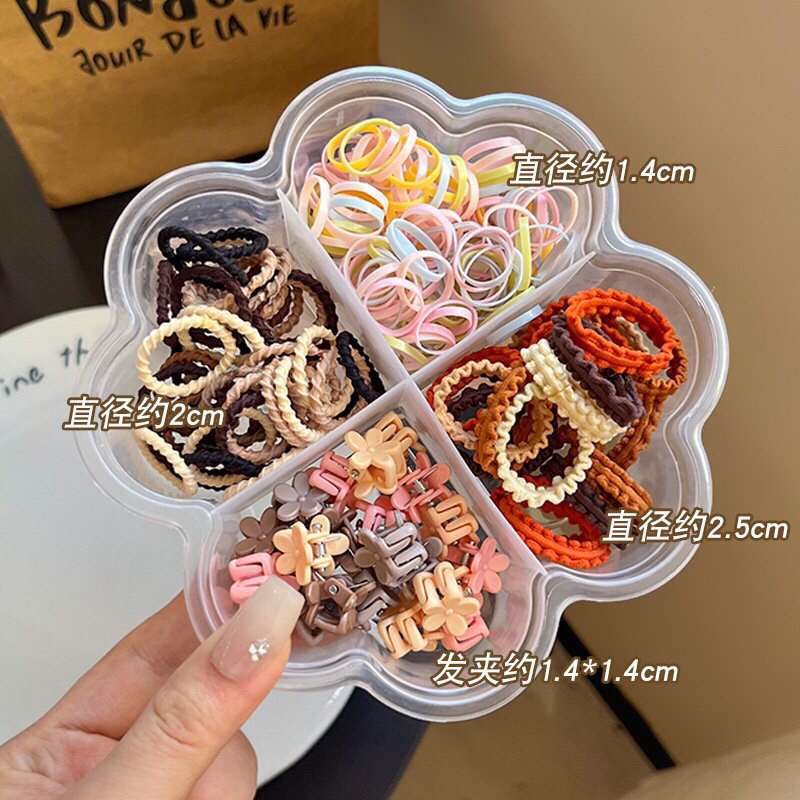 Hộp dây chun buộc tóc nhiều màu kẹp tóc cho bé gái