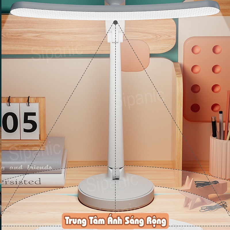 Ảnh Đèn học để bàn, Sipanic tích điện - Pin 4000mAh, cảm ứng 3 chế độ ánh sáng chống cận thị bảo vệ mắt 4