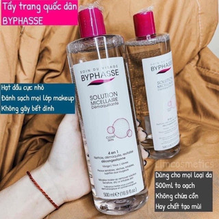 Nước tẩy trang làm sạch da dịu nhẹ cho da dầu, da khô, da nhạy cảm Byphasse 500ml