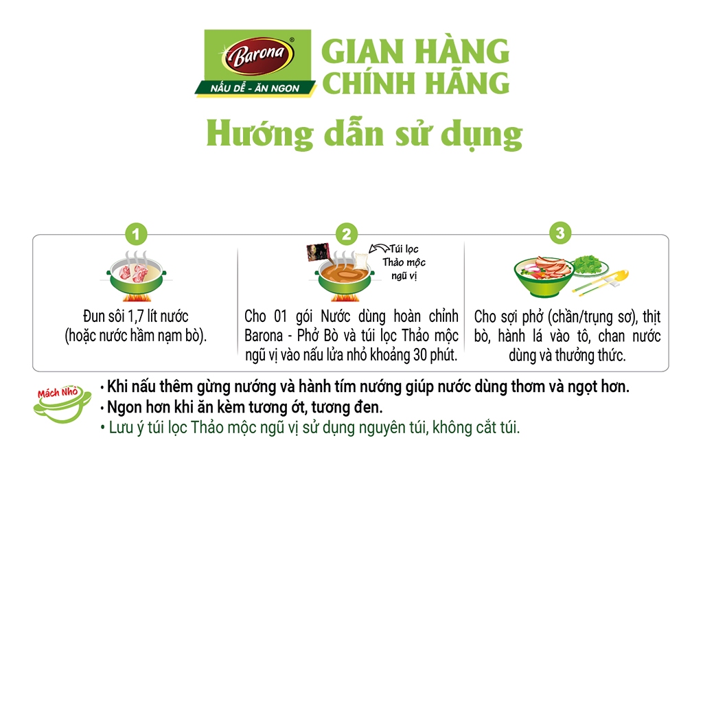 Ảnh Combo 2 Gói Nước dùng Phở Bò Barona 150g [Tặng 1 hũ Sate Tôm Siêu Ngon 100g] 4