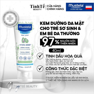 Kem dưỡng da mặt cho bé Mustela cho da thường | da chạm thể tạng (viêm da cơ địa) | da nhạy cảm 40ml
