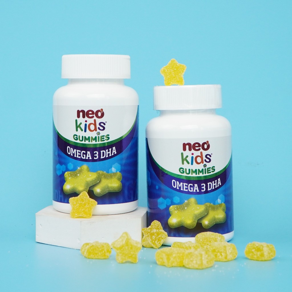 Gummies DHA ngôi sao Neo Kids hộp 60 viên nhai + quà