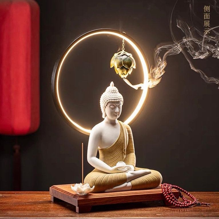 Đế Cắm Nhang Hoa Sen Gốm, Đế Cắm Nhang Trầm Thơm, Hoa Sen Cắm Nhang Không Tăm, Trang Trí Tiểu Cảnh