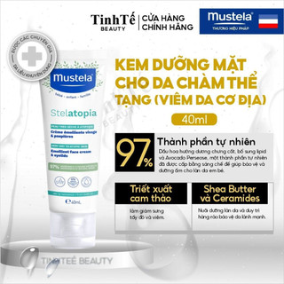 Kem dưỡng da mặt cho bé Mustela cho da thường | da chạm thể tạng (viêm da cơ địa) | da nhạy cảm 40ml