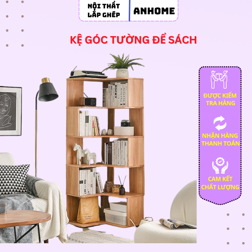 Kệ Để Sách Nhiều Ngăn Góc 90 Độ 🔥𝑭𝑹𝑬𝑬𝑺𝑯𝑰𝑷🔥 Kệ Góc Tường Để Đồ, Sách Mẫu ...