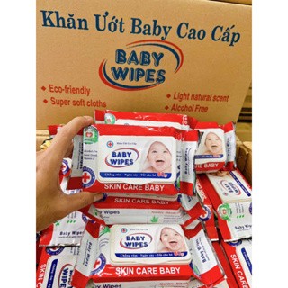 COMBO 20 Gói khăn giấy ướt cao cấp Baby Wipes 80g an toàn cho da thân thiện với môi trường