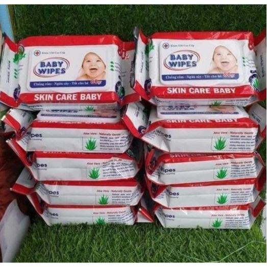 COMBO 20 Gói khăn giấy ướt cao cấp Baby Wipes 80g an toàn cho da thân thiện với môi trường