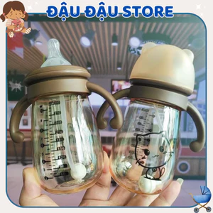Bình sữa cho bé sơ sinh hình Mèo chất liệu PPSU 240 - 300ml an toàn cho bé Đậu Đậu Store
