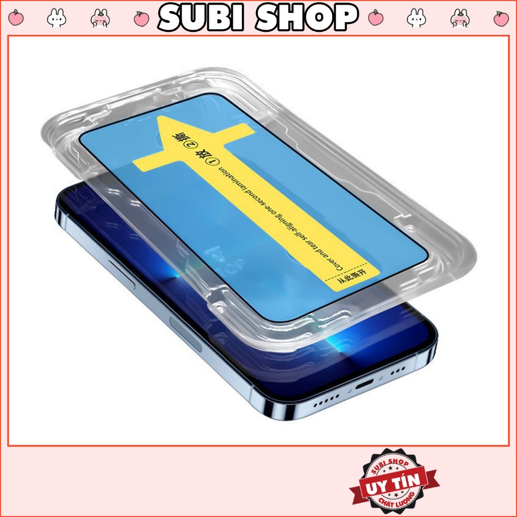 Kính Cường Lực Iphone Siêu Trong Suốt Kèm Khung Tự Dán x xr xsmax 11 12 13 14 15 16 17 pro max plus [Kính Khung TS]