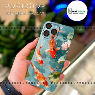 Tấm dán Skin Mặt Sau Mẫu Cá Chép MS02 FULL VIỀN 15promax , 14promax , 13promax , 12promax , 11promax , xsmax - FukiShop