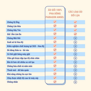 Áo gối cao cấp 100% vải pha đồng dành cho da và tóc Paragon Angel x KA GCG