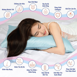Áo gối cao cấp 100% vải pha đồng dành cho da và tóc Paragon Angel x KA GCG