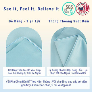 Áo gối cao cấp 100% vải pha đồng dành cho da và tóc Paragon Angel x KA GCG