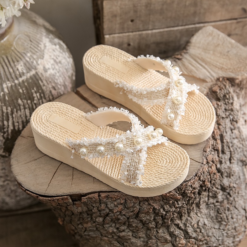 Laylalay.n - [Có sẵn] Dép xuồng đế cao 5cm quai chéo xinh xắn, dép xuồng nữ - đi làm, văn phòng, đi biển - LAL17