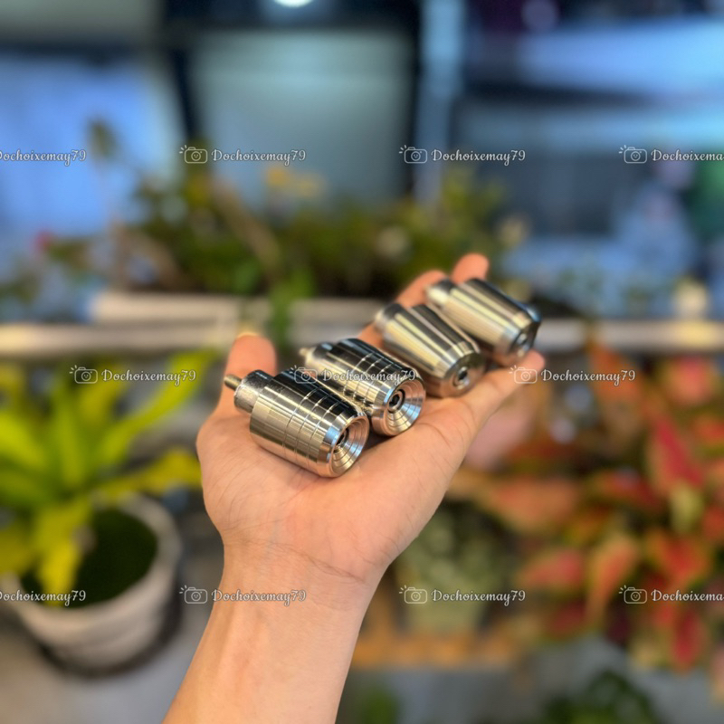 Gù tay lái inox 304 kiểu SH chống rung tặng kèm 2 cục nhôm đóng gù ...