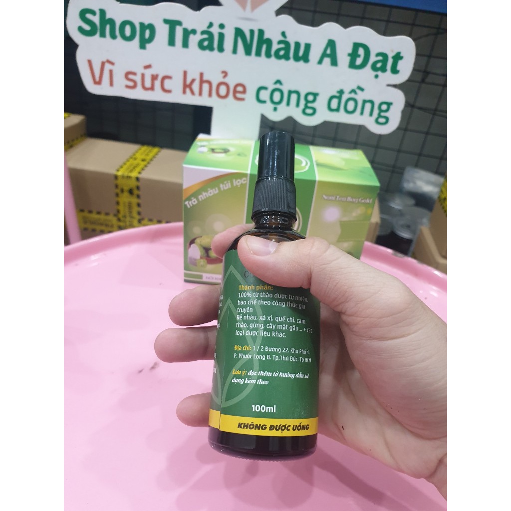 Dầu xoa bóp dược liệu trái nhàu Tâm An 100ml chính hãng