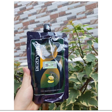 Kem ủ tóc hấp tóc Colagen berdywins Arganoil 500ml phục hồi tóc hư tổn tái tạo cấu trúc tóc hương nước hoa agan 500ml