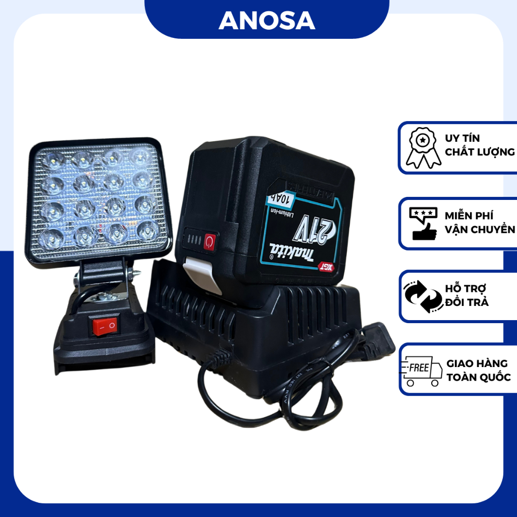 Đèn pin led 16 bóng dùng pin chân phổ thông Makita 4cm | Shopee Việt Nam