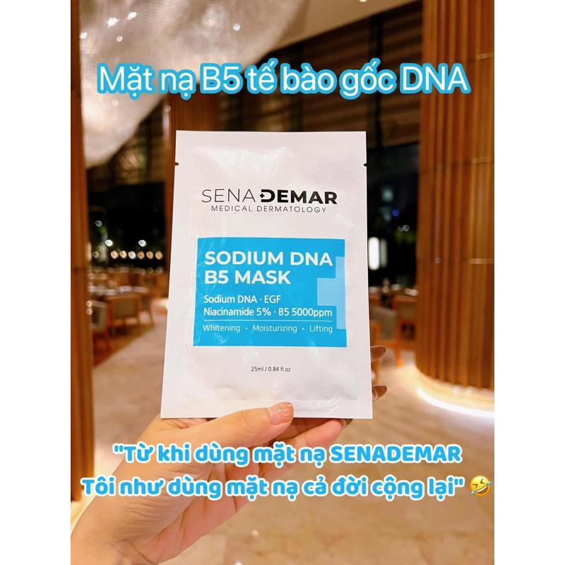 5-10 miếng Mặt nạ sena demar sodium DNA B5 mask  dưỡng trắng hd 2028 mặt nạ senademar  IS175
