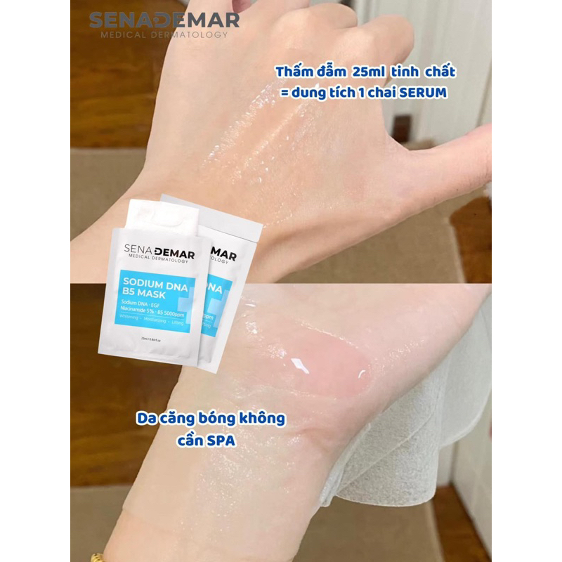 5-10 miếng Mặt nạ sena demar sodium DNA B5 mask  dưỡng trắng hd 2028 mặt nạ senademar  IS175