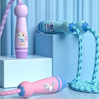 Dây nhảy cho bé nhiều màu hoạt hình - Chất liệu cán gỗ độ bền cao - Dây nhảy giảm cân dành cho bé trai và gái --Alulu