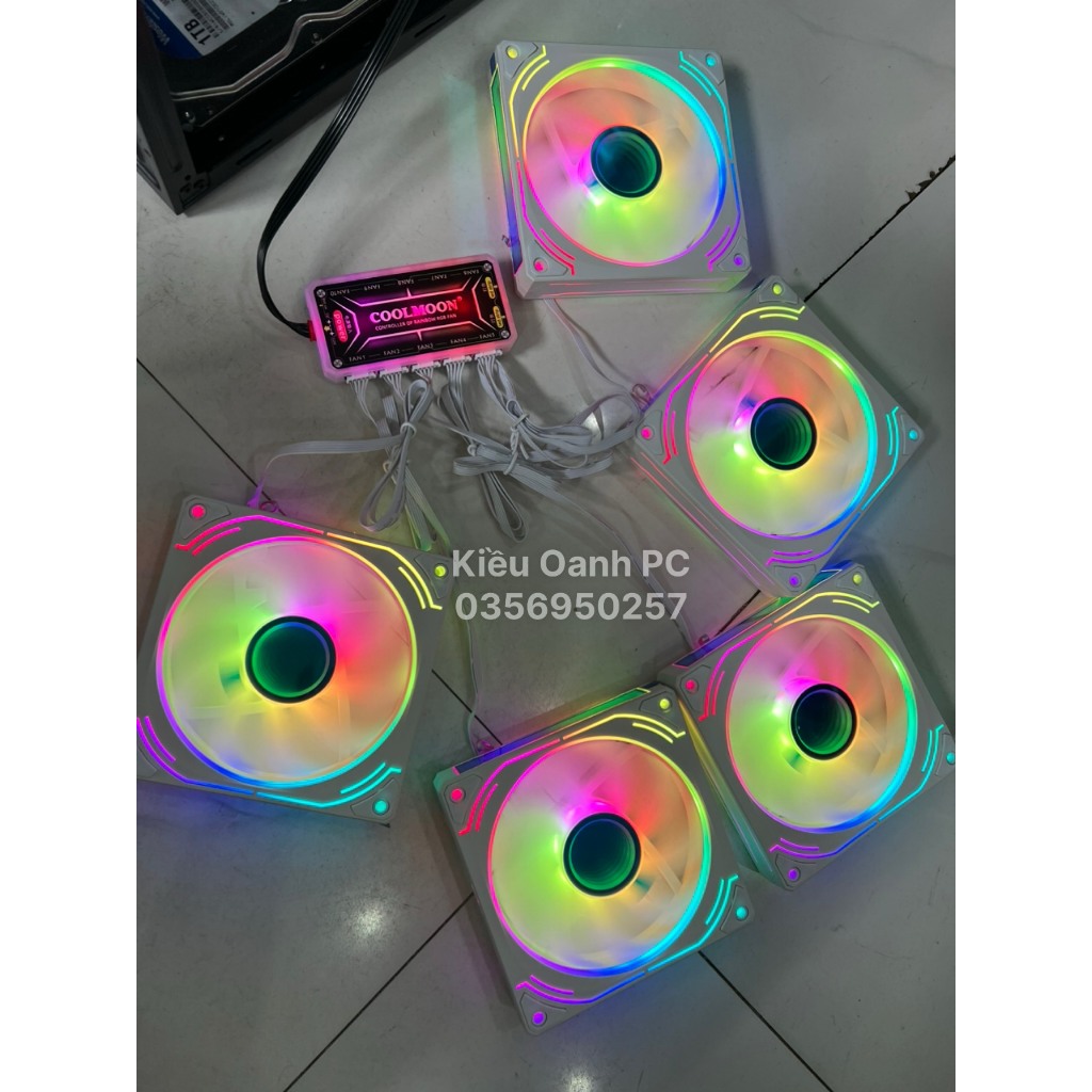 Quạt tản nhiệt, Fan Led RGB vô cực, LC-10, LC-20 - Phiên bản gió thổi ...