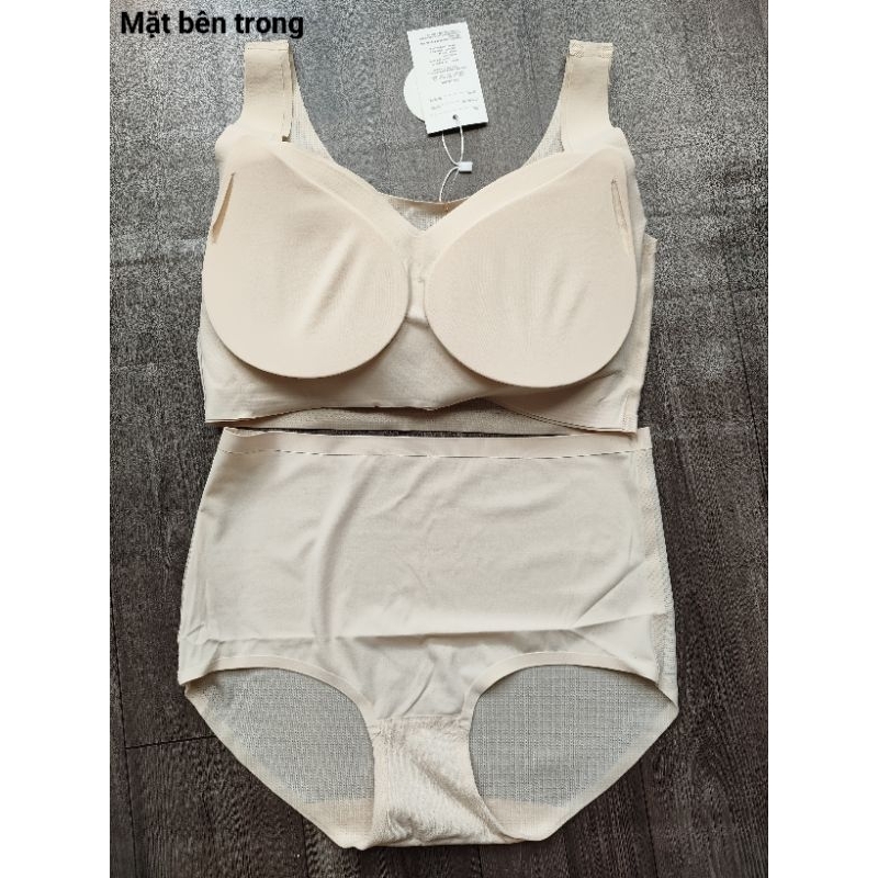 (Sale) Set bộ áo ngực và quần cạp cao Uniskin* bigsize dư xịn