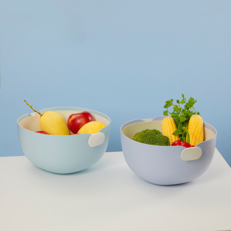 Bộ thau rổ tròn Yoko 26cm tiêu chuẩn Nhật Bản tiện lợi, bền, đẹp chính hãng Inochi