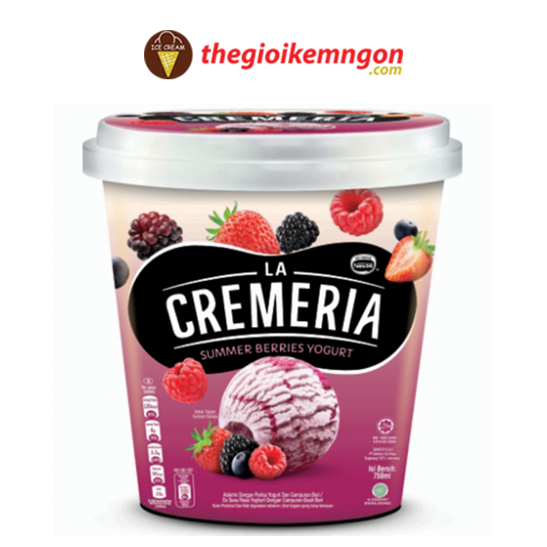 Kem hộp sữa chua dâu rừng La Cremeria Summer Berries Yogurt Nestle Ice ...