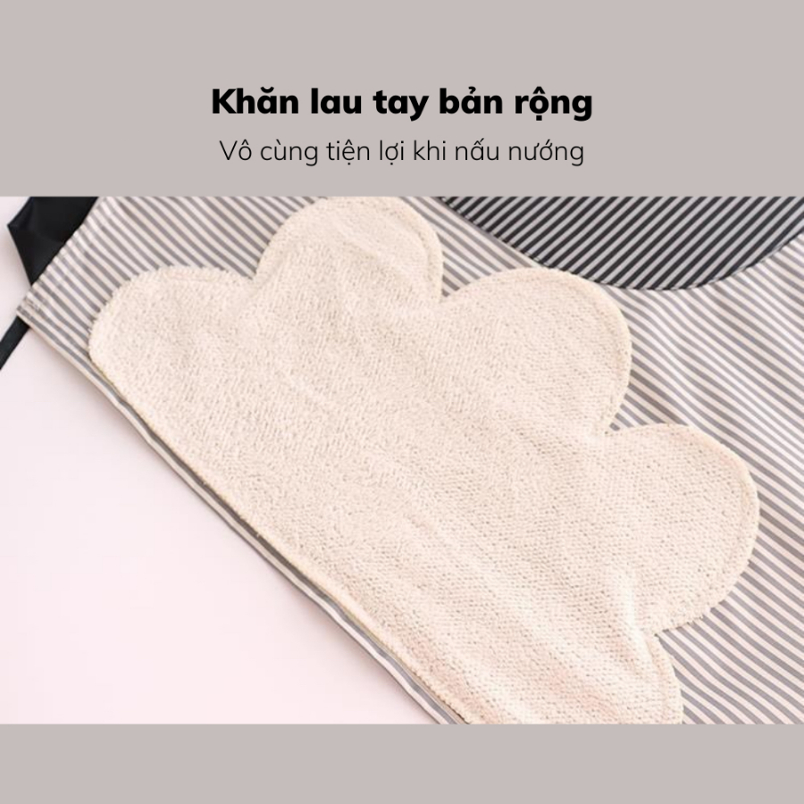 Tạp Dề Làm Bếp Chống Thấm Nước, Dầu Mỡ Kết Hợp Túi Đựng Đồ Lớn Và Khăn Lau Tay Bên Eo Tiện Lợi