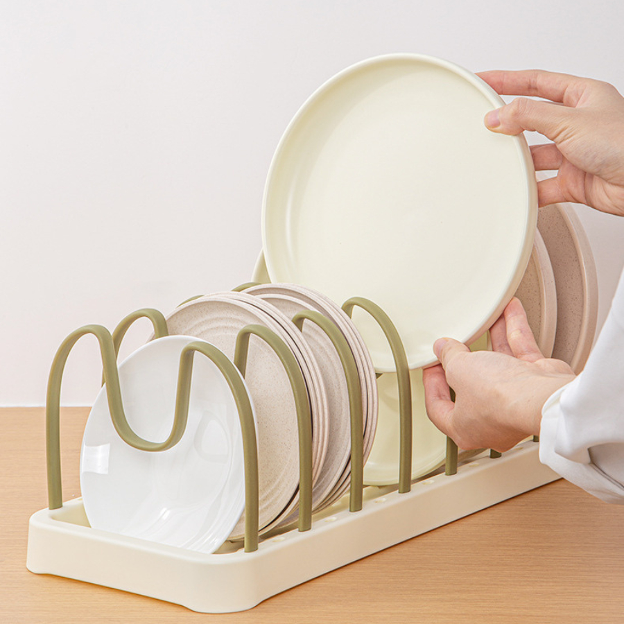 Kệ Cài Nắp Vung, Nồi Chảo Đa Năng Có Thể Điều Chỉnh Khoảng Cách Tùy Ý, Giá Sắp Xếp Đĩa Nhà Bếp