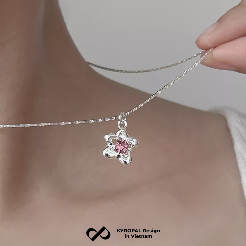 Ảnh Dây chuyền bạc KYDOPAL đính đá cao cấp trang sức bạc nữ cá tính 925 - PAL9B4C8 4