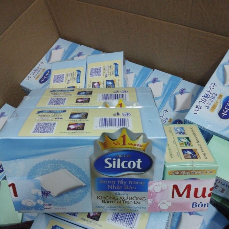 BỘ 2 GÓI BÔNG TẨY TRANG SILCOT 82 MIẾNG NHẬT BẢN