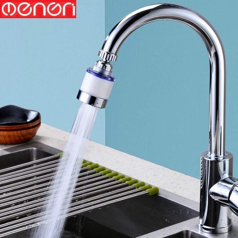 Ảnh Đầu Nối Vòi Nước Có Bông Lọc Hoạt Tính Xoay 360 Kèm Cục Chuyển Đổi Ren - OENON 2