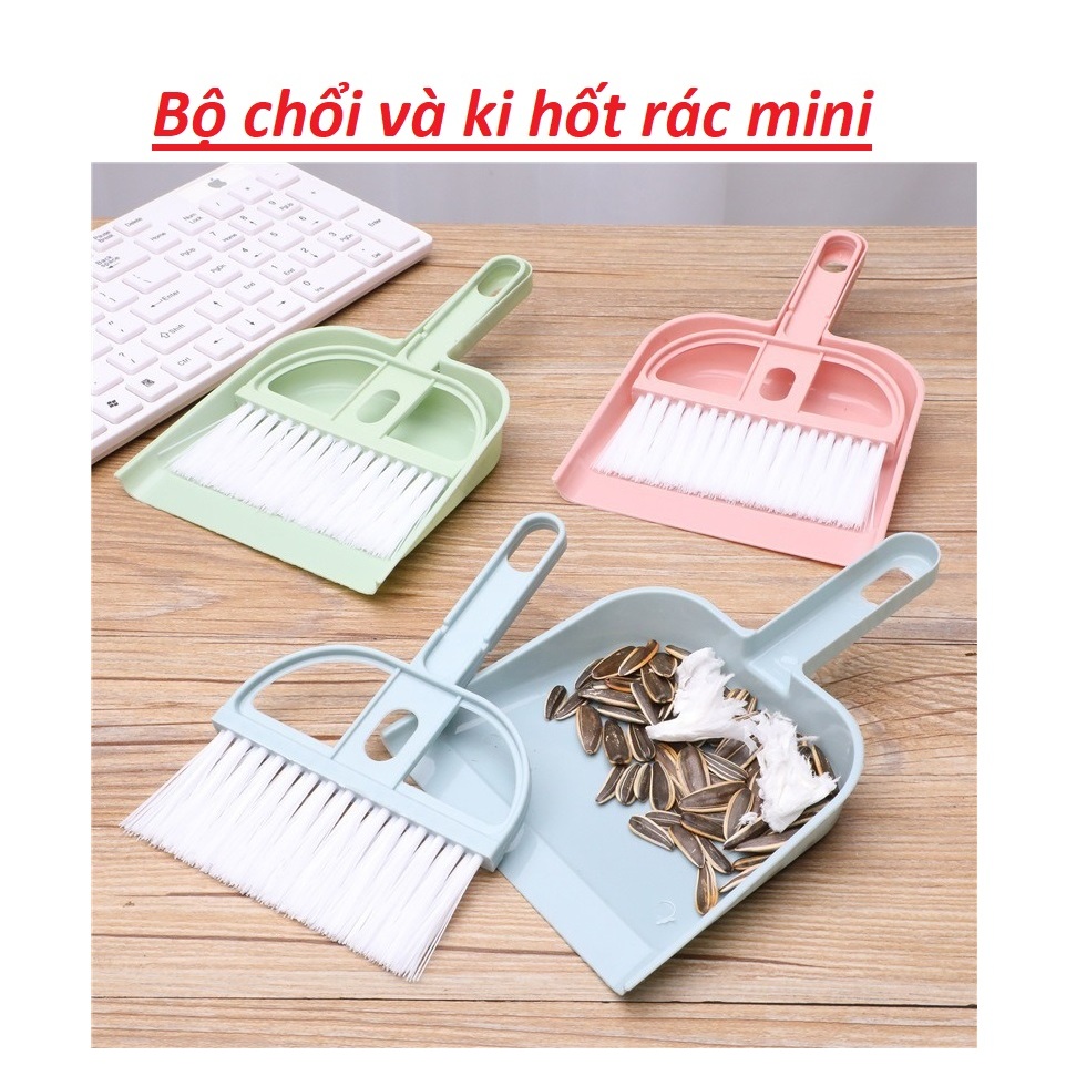 Bộ chổi quét và ki hốt rác mini tiện lợi nhỏ gọn, hốt chất thải thú ...