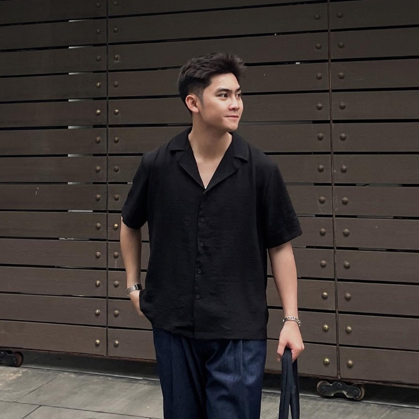 Áo Sơ Mi Cổ Vest RT CLASSY Vải Đũi Thoáng Mát, Sơ Mi Đũi Nam/Nữ Ngắn Tay RT CUBAN SHIRT