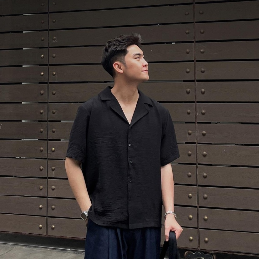 Áo Sơ Mi Cổ Vest RT CLASSY Vải Đũi Thoáng Mát, Sơ Mi Đũi Nam/Nữ Ngắn Tay RT CUBAN SHIRT