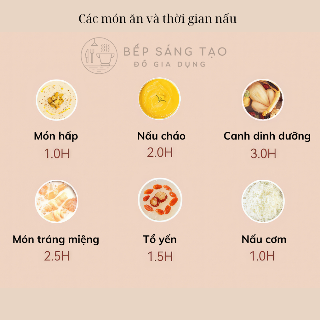Nồi Nấu Điện Cách Thuỷ Bennix BN-10SLC, Nồi Đa Năng Hầm Gà  Chưng Yến Cho Bé  Bảo Hành 2 Năm