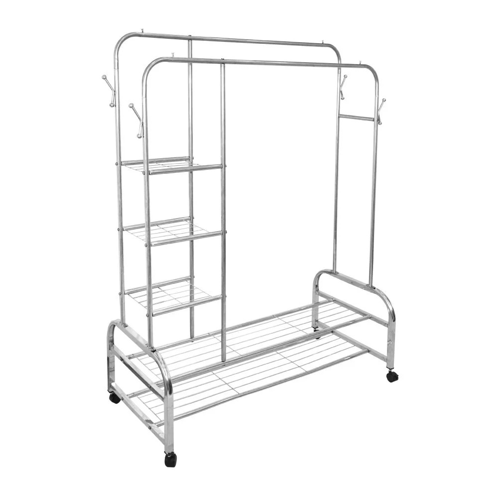 Sào phơi quần áo Dona Smart QUI PHÚC, inox 201 cao cấp, chống gỉ sét, bền chắc, chân có bánh xe