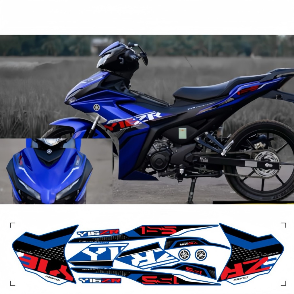 Tem rời EXCITER 155 mẫu Y16ZR, cao cấp, chất liệu in PPF, chống nước, không phai màu
