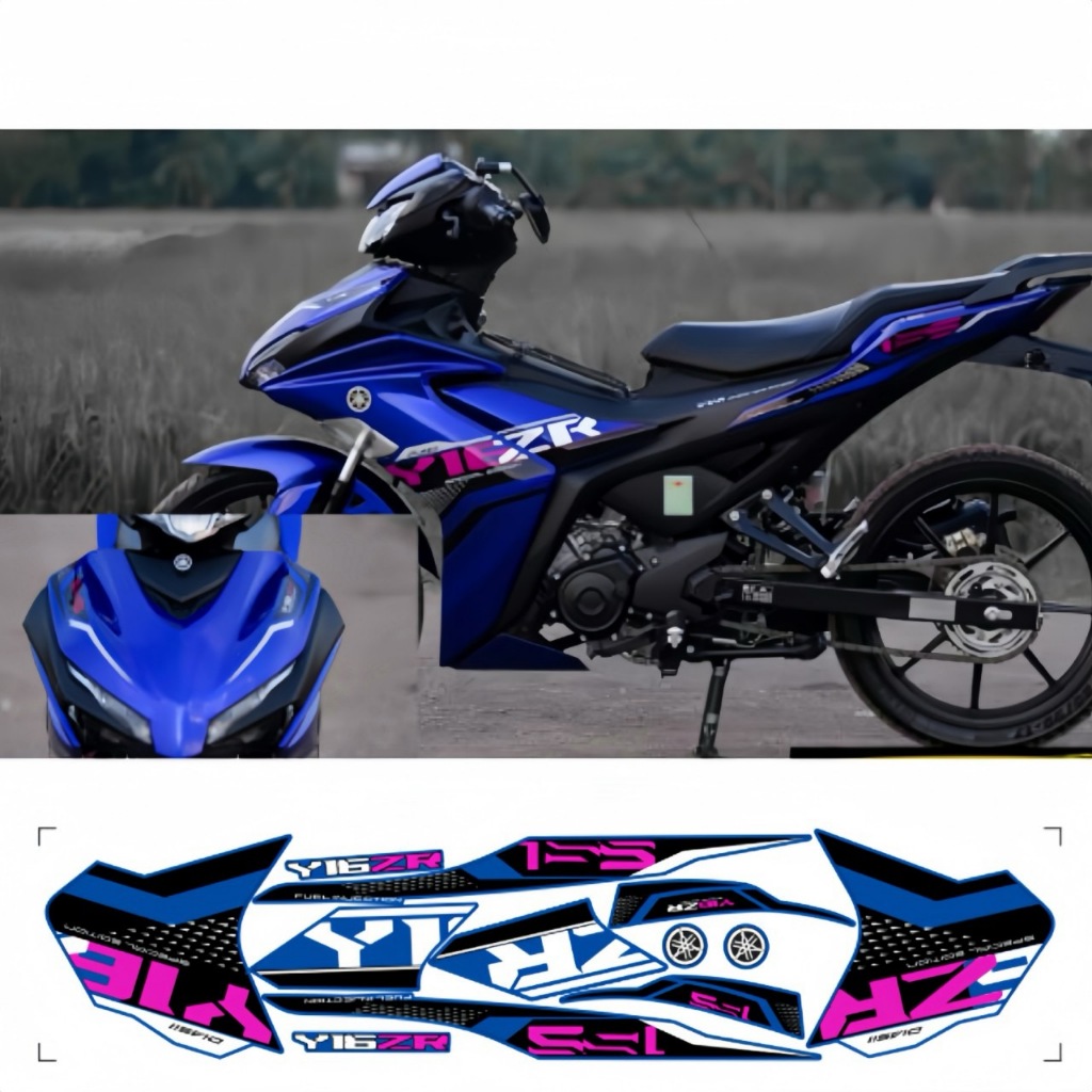 Tem rời EXCITER 155 mẫu Y16ZR, cao cấp, chất liệu in PPF, chống nước, không phai màu