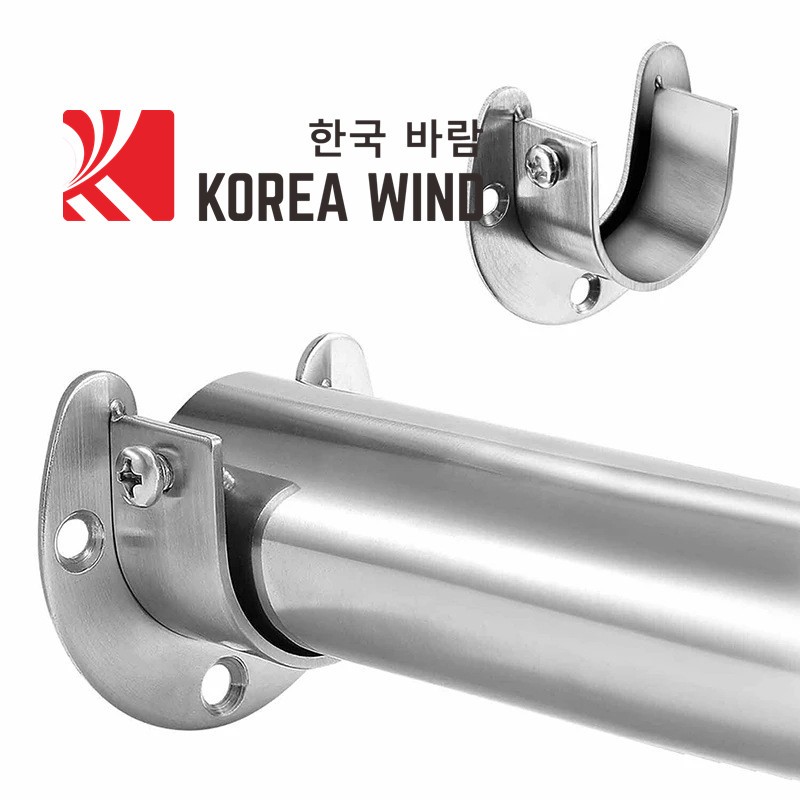 Giá đỡ thanh treo quần áo inox, giá đỡ mặt bích inox, kệ đỡ ống tròn