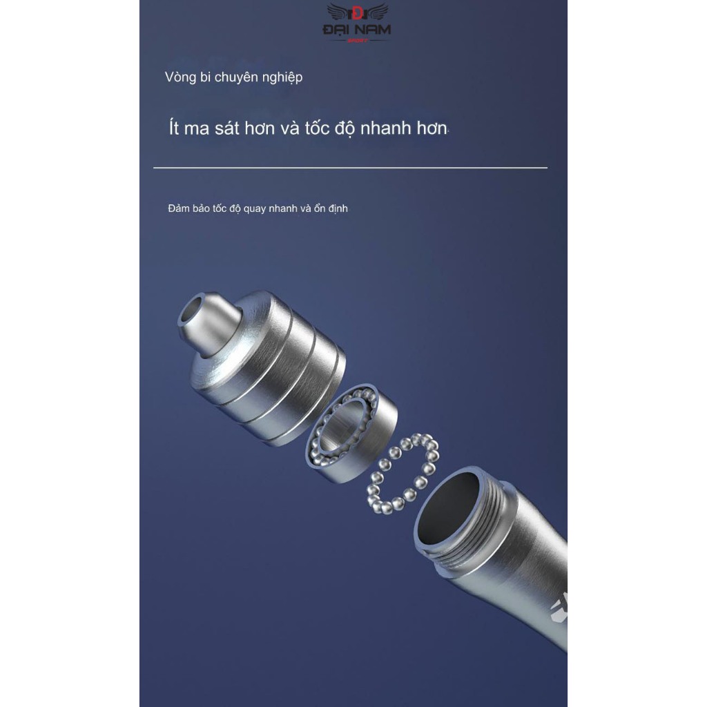 Ảnh Dây Nhảy Tập Gym TMT13 Lõi Thép Bọc Nhựa PVC Tích Hợp Tay Cầm Có Tạ Cao Cấp Đại Nam Sport 3