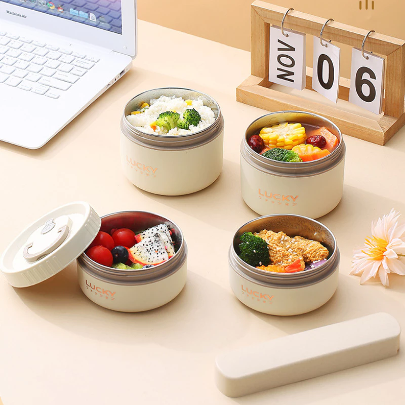 Hộp cơm giữ nhiệt Uchan Hộp đựng cơm văn phòng Tặng Túi, Cà mên giữ nhiệt dùng được trong