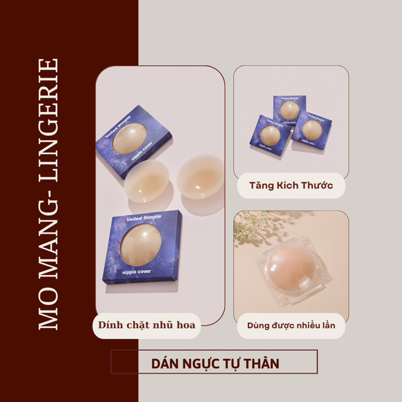 PK001 Miếng Dán Ngực Silicon Tự Thân Tàng Hình Tự Dính Không Keo Tái Sử Dụng Nhiều Lần