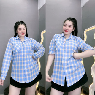 Áo sơ mi NHỎ CLOTHING bigsize nữ tay dài cổ bẻ họa tiết sọc form rộng tà bầu chất linen thô mềm mát xinh xắn SM161