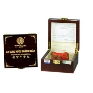 An cung ngưu hoàng hoàn hộp gỗ 1 viên [ hàng nhập khẩu chính hãng ] giúp phòng ngừa t.ai b.iến, cục m.áu đông
