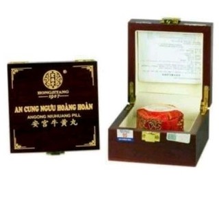 An cung ngưu hoàng hoàn hộp gỗ 1 viên [ hàng nhập khẩu chính hãng ] giúp phòng ngừa t.ai b.iến, cục m.áu đông