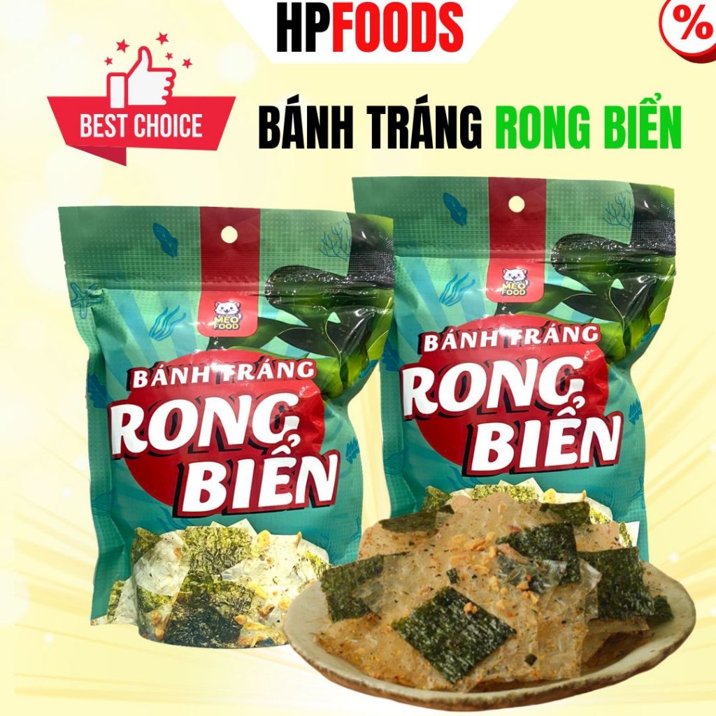 Bánh tráng rong biển túi zip 60g-Bánh tráng trộn rong biển tỏi siêu ...